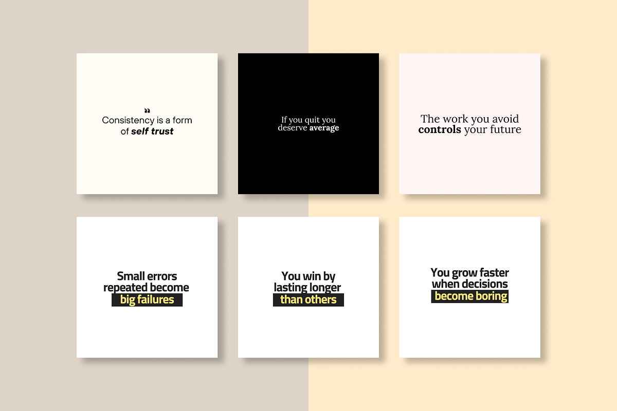50 INSPIRING MOTIVATIONAL QUOTES, a Social Media Template by RB Boutique (Photo 2 of 10)