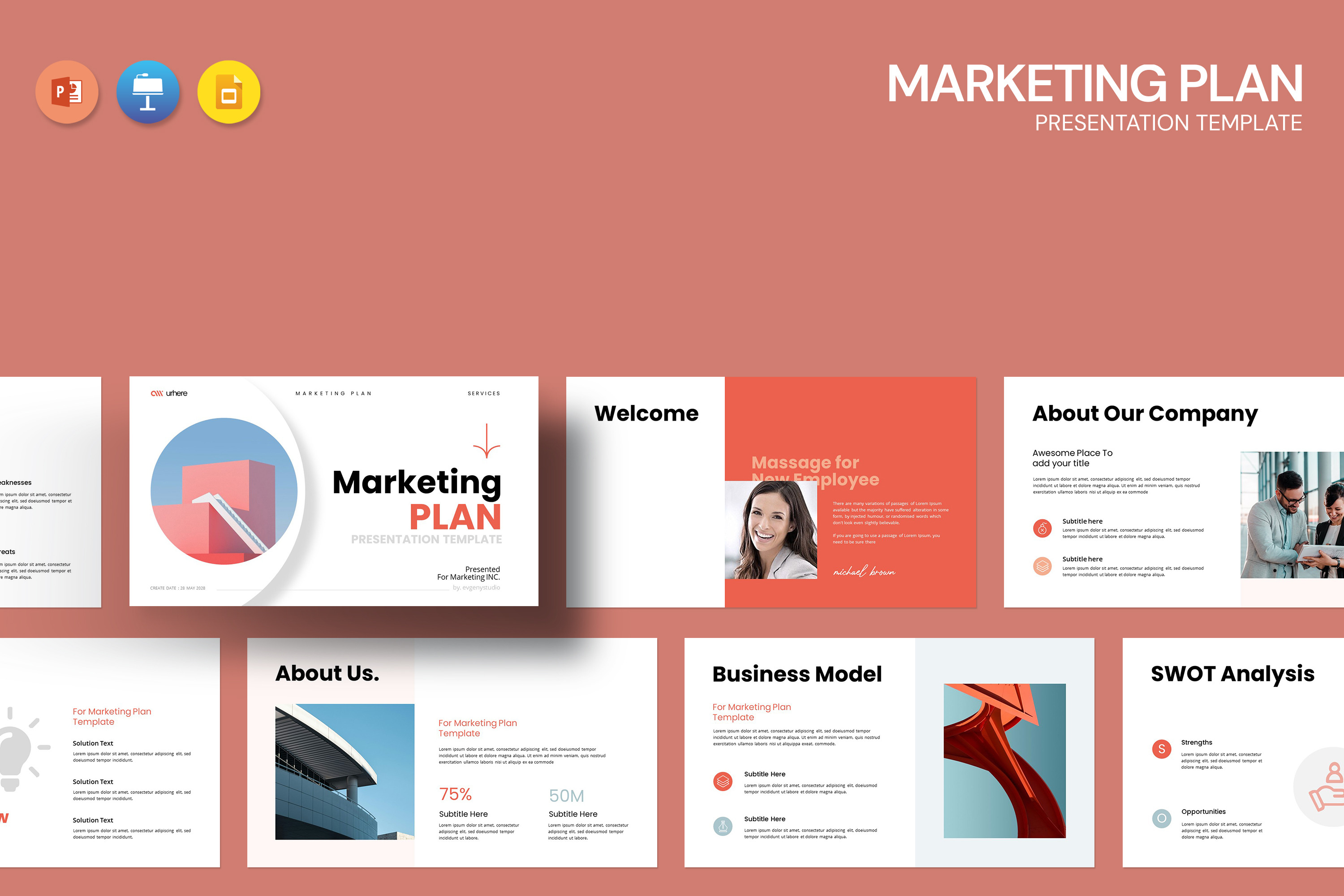 Marketing Plan Presentation Template, a Presentation Template by ...