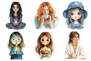 Sassy Woman Watercolor Clipart, an Illustration by Daily.Designs (Thumbnail 4 of 5)