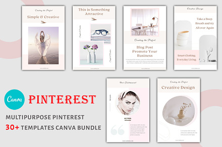 Pinterest - Canva Templates Bundle, a Flyer Template by Pennyblack Templates