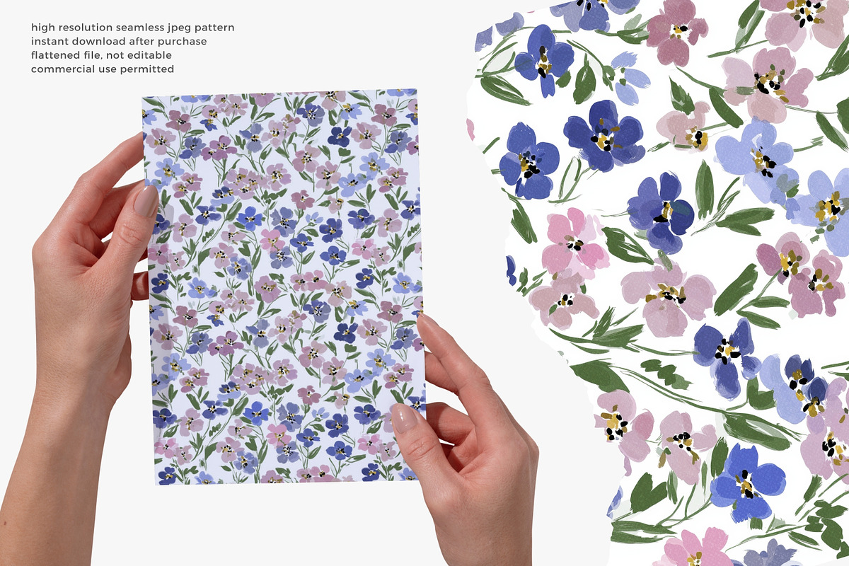 wildflower seamless pattern bundle, a Pattern Graphic by Patishop Art (Photo 4 of 15)
