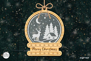 Christmas Snowglobe Ornaments SVG, a Decorative Illustration by svgocean (Thumbnail 11 of 13)