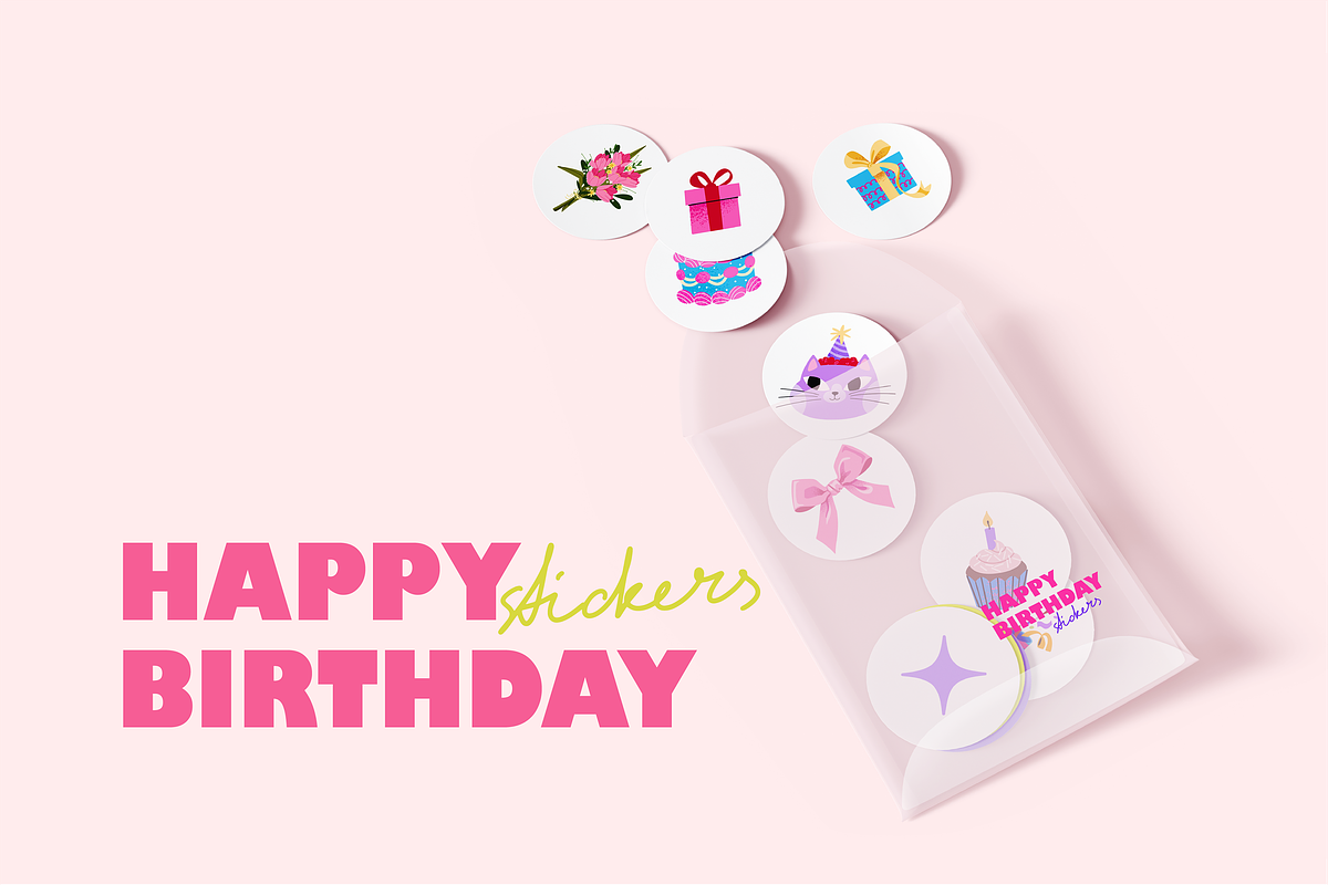 HAPPY BIRTHDAY clipart collection, a Decorative Illustration by UnaAnya (Photo 7 of 7)