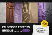 12-in-1 Embossed Effects Bundle, a Layer Style Add-On by pixelbuddha.net (Thumbnail 1 of 13)