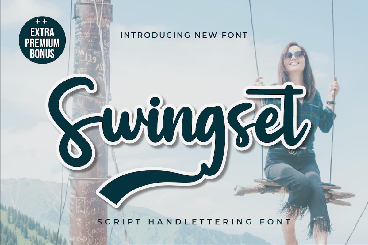 Swingset, a Script Font by twinstd (Photo 1 of 10)