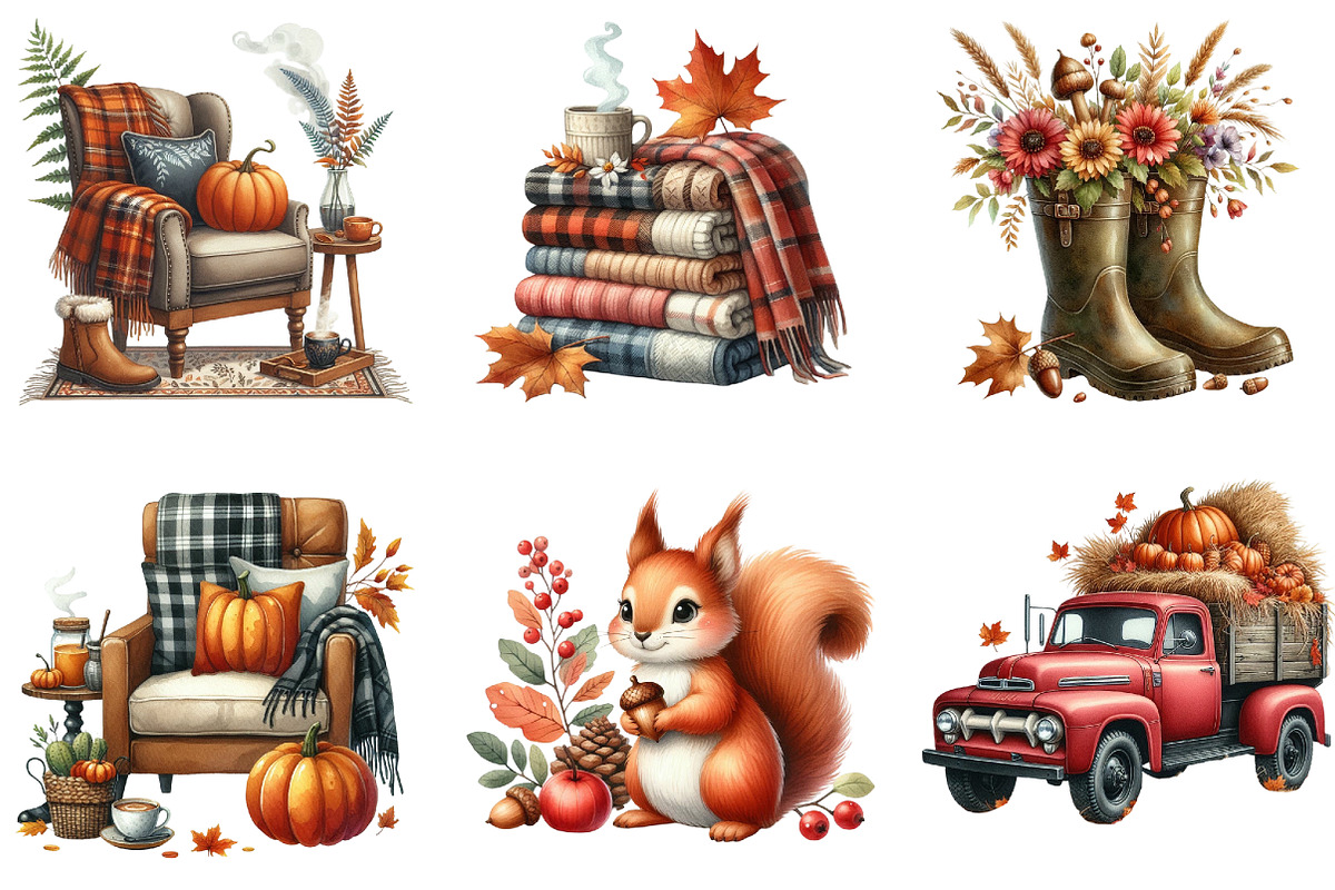 Fall Autumn Sublimation Clipart, an Illustration by DreamArtGraphic (Photo 4 of 5)