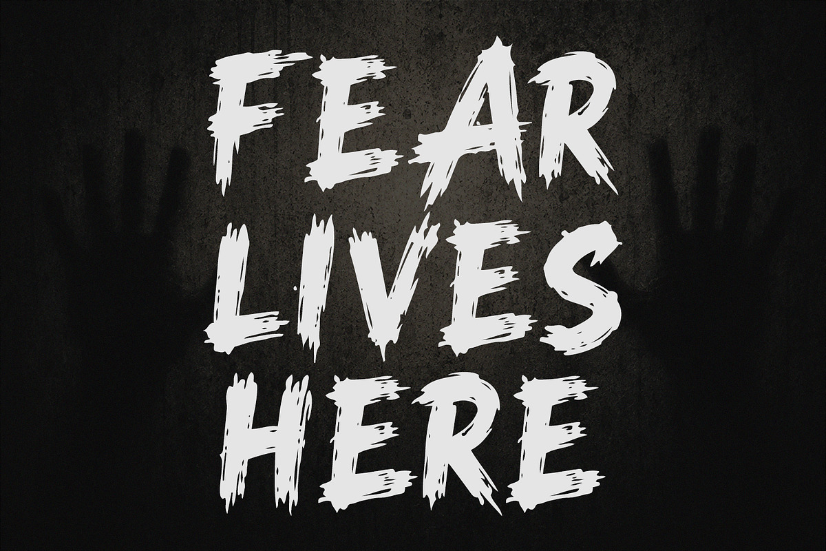 Feurs Begone Spooky Horror Brush, a Handwritten Font by Maulana Creative (Photo 7 of 7)