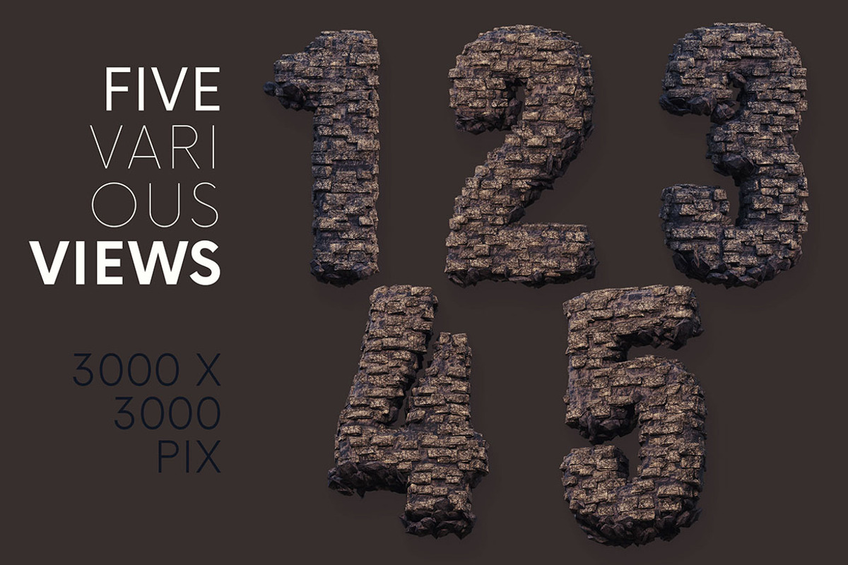 Stone Wall - PNG Alphabet, an Object Graphic by MIIM (Photo 3 of 4)