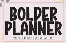 Bolder Planner | Script Font