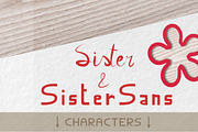 Sister Font Duo, a Script Font by Weblord (Thumbnail 2 of 12)