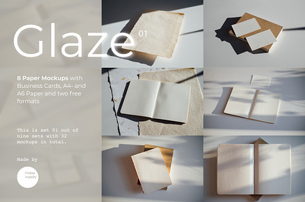Glaze Paper Mockups Set 01