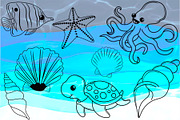Ocean Life Digital Stamps, a Graphic by Favorites_Art (Thumbnail 10 of 17)