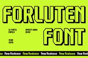 Forluten, a Sans Serif Font by Alpha Bento (Thumbnail 1 of 10)