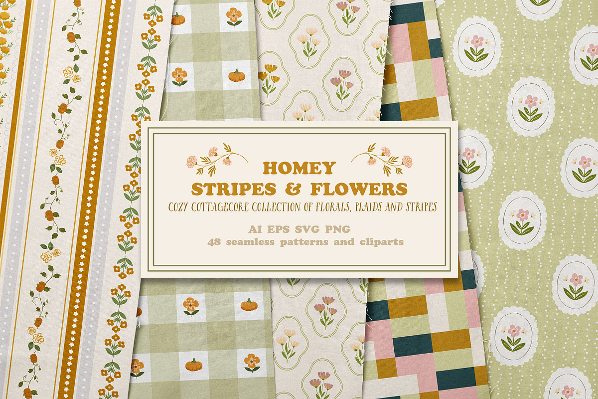 Sripes, plaids and floral patterns, a Pattern Graphic by Cozy pattern shop (Photo 1 of 10)