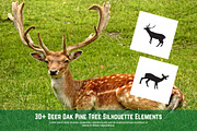 30+ Deer Oak Pine Tree Silhouette, an Animal Illustration by jongcreative (Thumbnail 3 of 5)