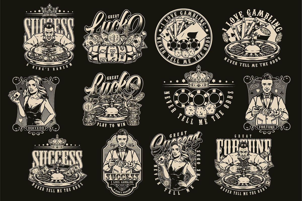 Gambling t-shirt designs, a Branding & Logo Template by DGIM studio (Photo 5 of 9)