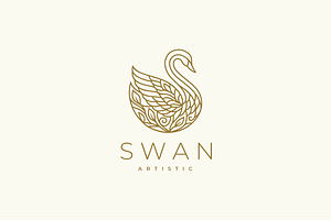 Artistic Swan Vector Logo, a Branding & Logo Template by yopie