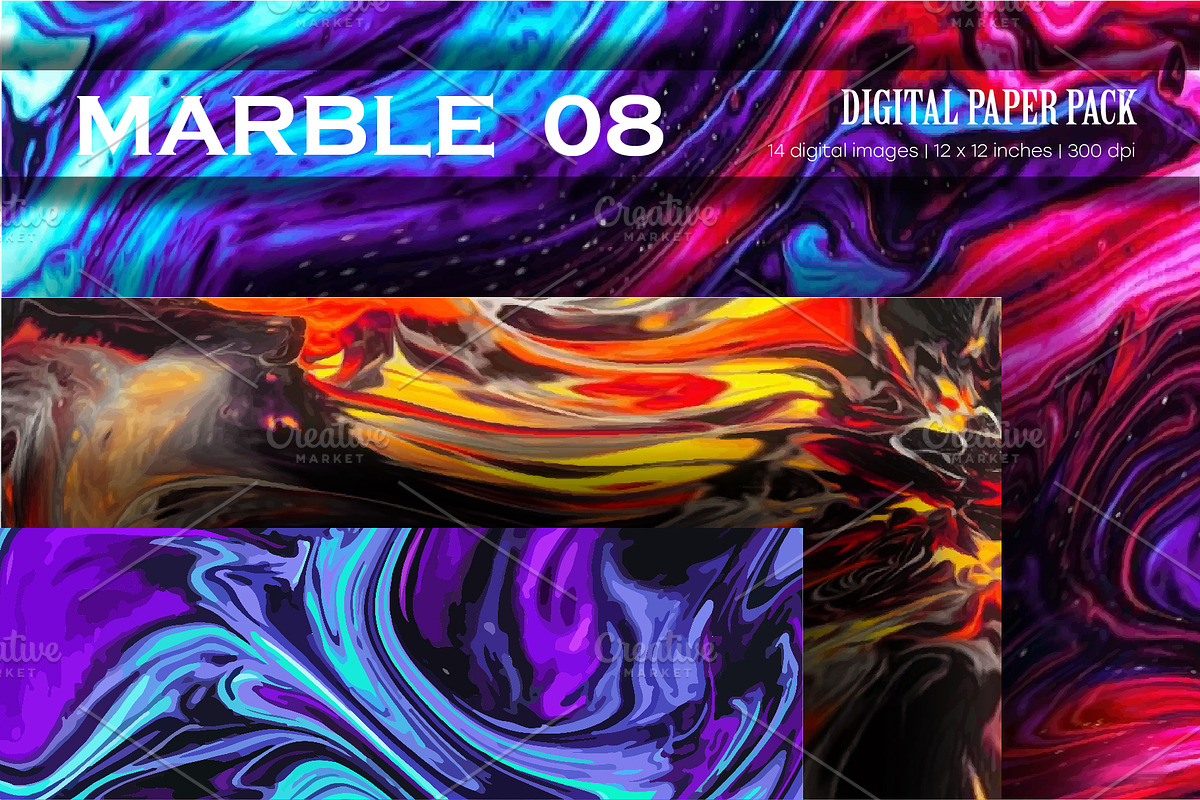 Marble Background 08. Digital Paper., a Texture Graphic by KENO Mascots (Photo 2 of 3)