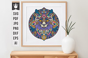 Mandala V2 | Boho Cat Vector Art, an Illustration by pixaroma (Thumbnail 1 of 10)