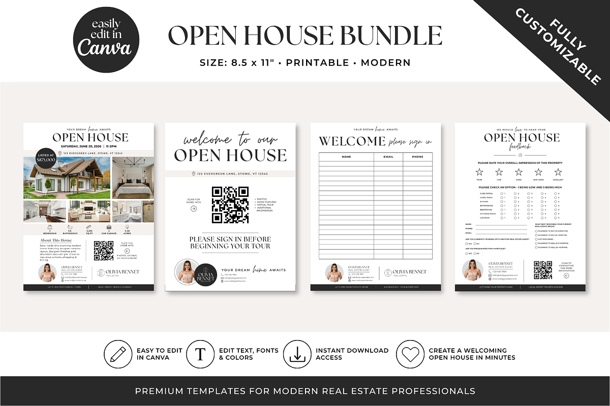 Open House Templates Bundle, a Flyer Template by BrandhavenStudio (Photo 2 of 13)