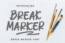 Break Marker Brush Font