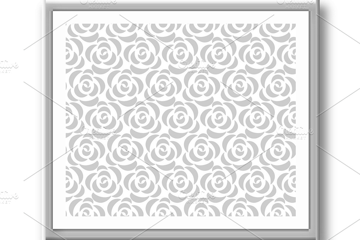 Flower geometric pattern with roses, a Pattern Graphic by RODINA (Photo 3 of 3)