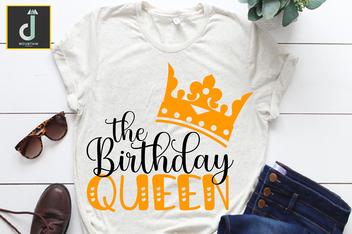 The birthday queen svg, birthday svg, a Graphic by Designmountain (Photo 1 of 6)