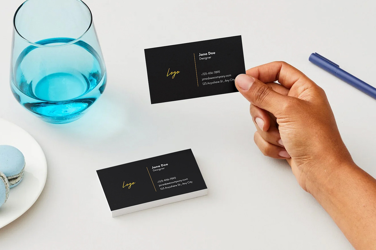 Business Card Mockup + Template, a Business Card Template by Korner (Photo 4 of 13)