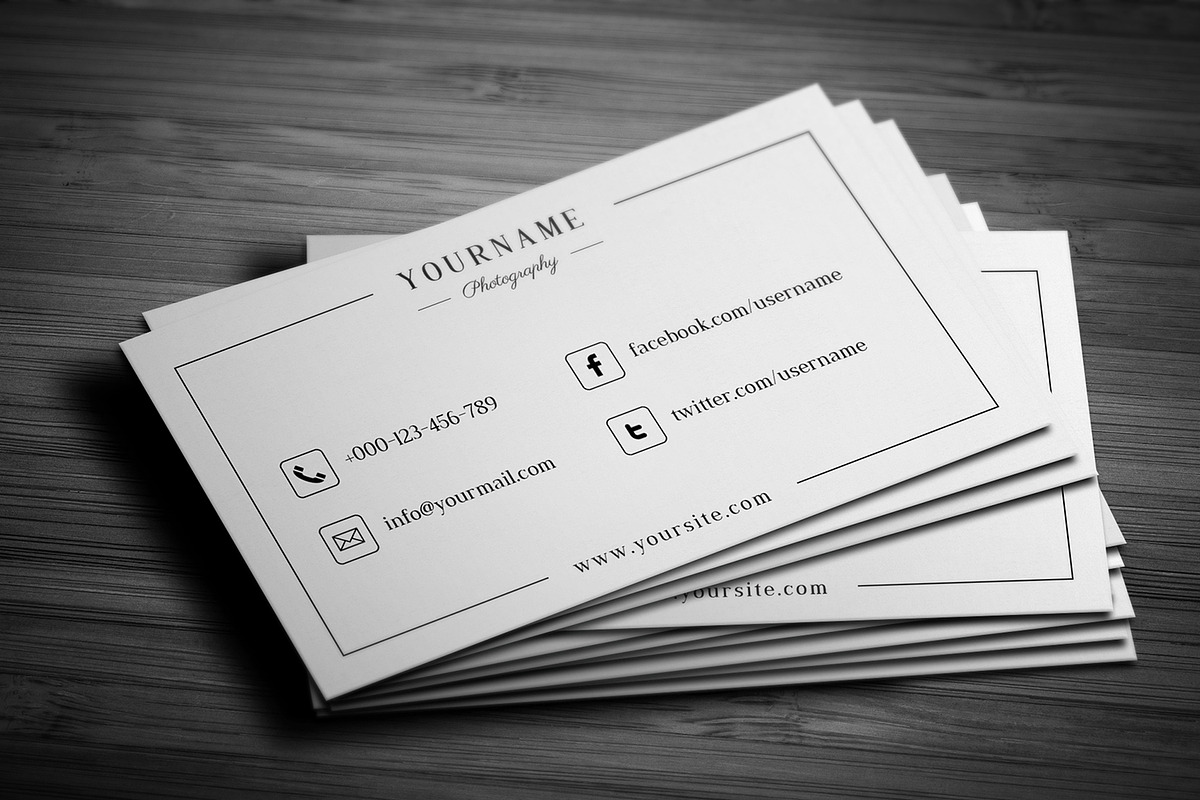 Minimal Photographer Business Card, a Business Card Template by SmmrDesign (Photo 3 of 5)