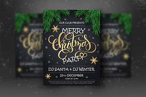 Christmas Party Lettering Posters