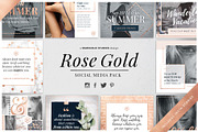 ROSE GOLD | Social Media Pack, a Social Media Template by Marigold Studios (Thumbnail 1 of 13)