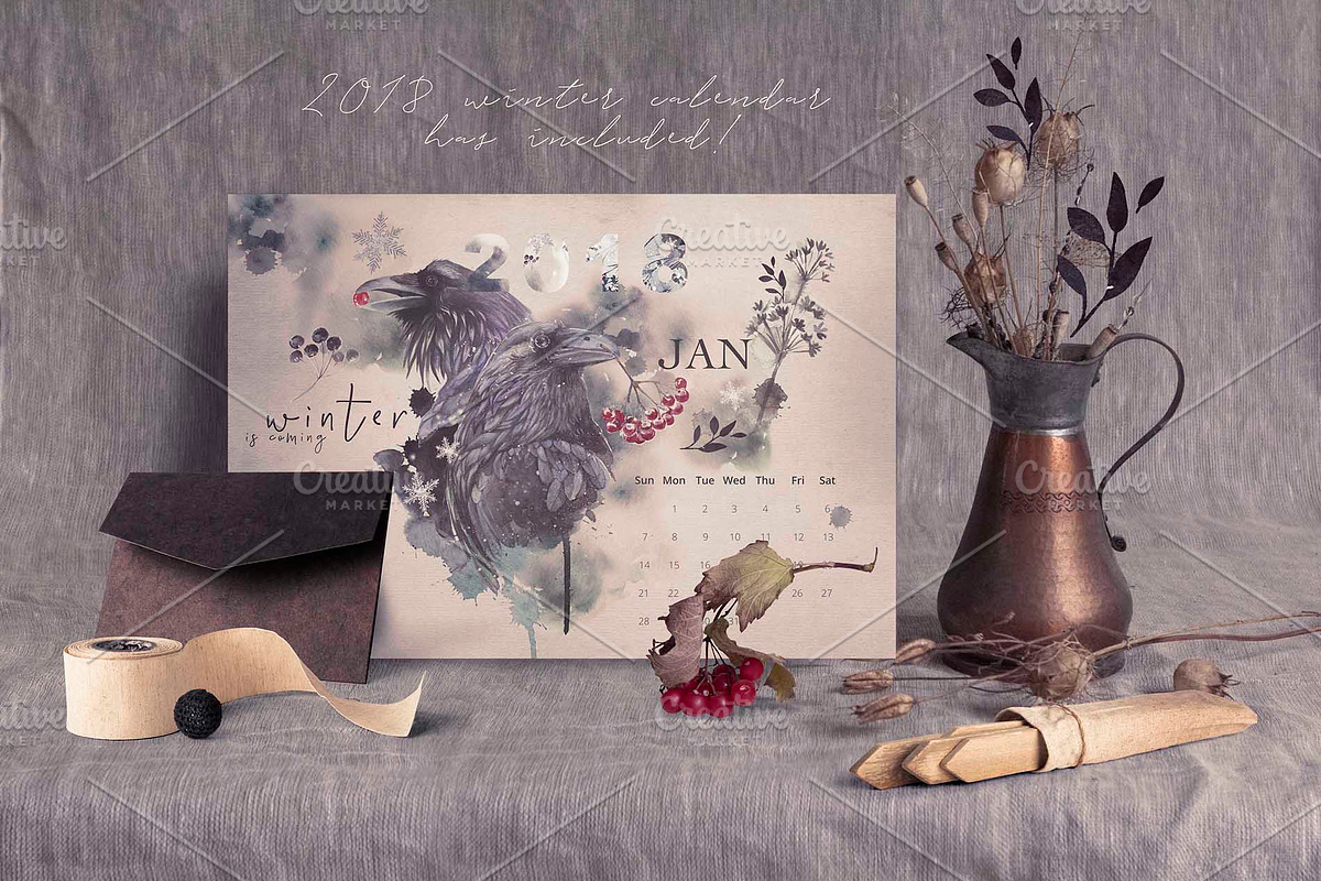 Winter fall bundle. all in 1, an Animal Illustration by Alisa Mikibith Art (Photo 12 of 30)