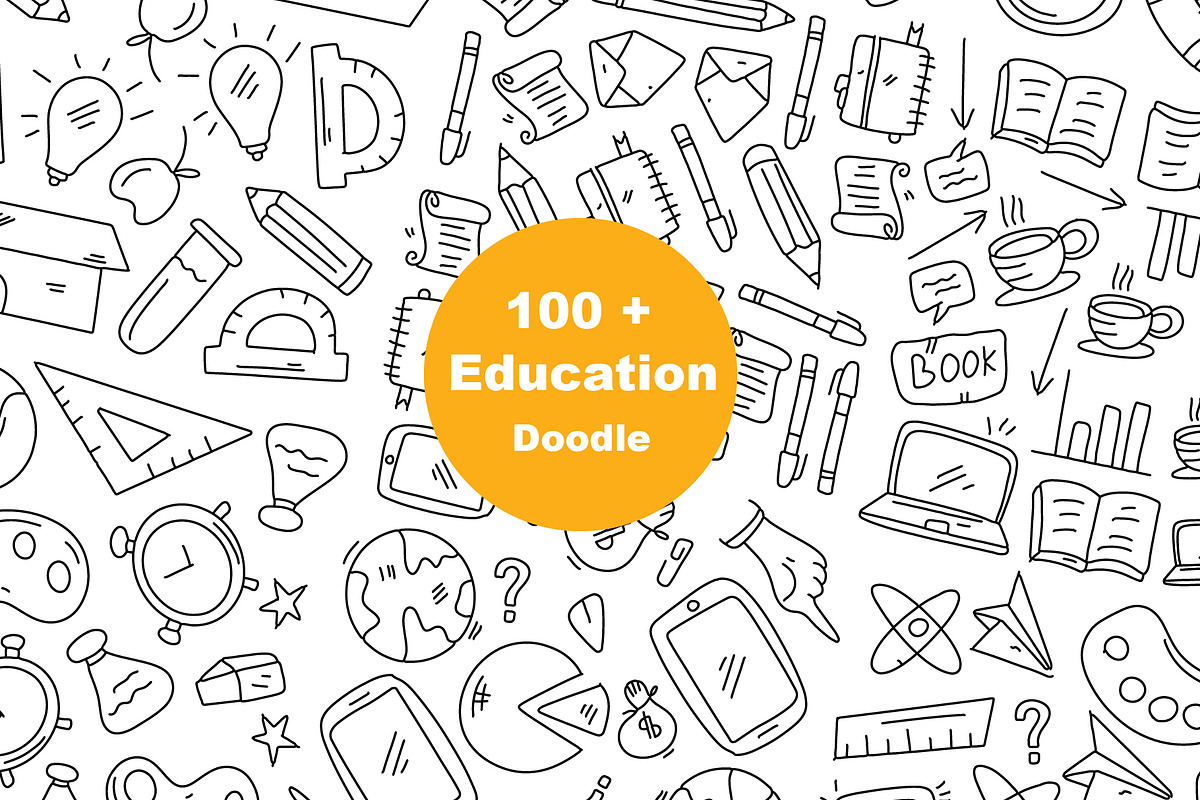 Education doodle line icon set, an Outline Icon by foxndeer (Photo 1 of 3)