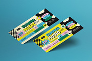 Yellow Flat Summer Music Ticket, a Card Template by graphicook (Thumbnail 1 of 3)