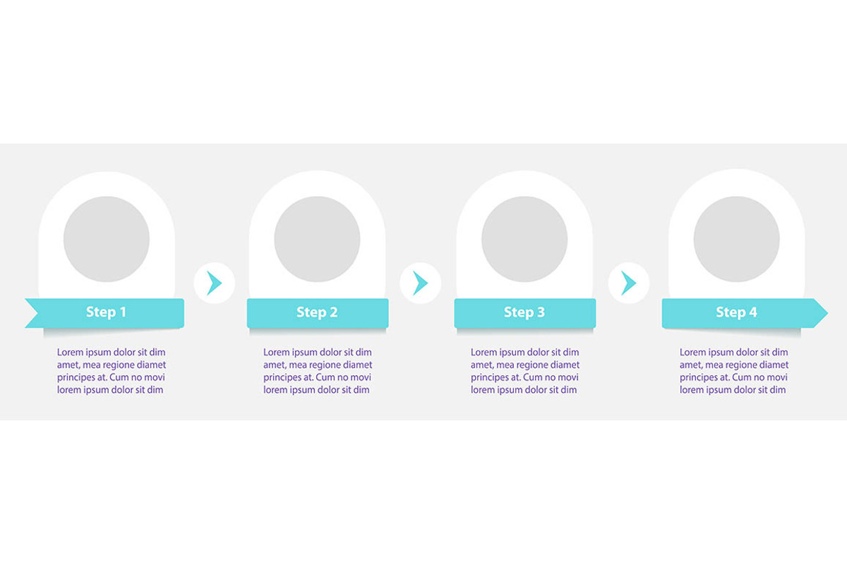Simple modern flowchart with headers, a Templates & Theme by IMG Visuals