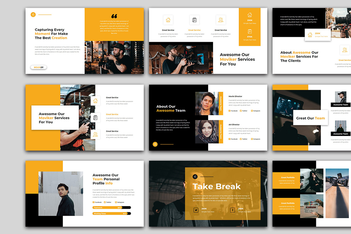 Moviker Presentation Template, a Presentation Template by Analogous Temp (Photo 6 of 6)
