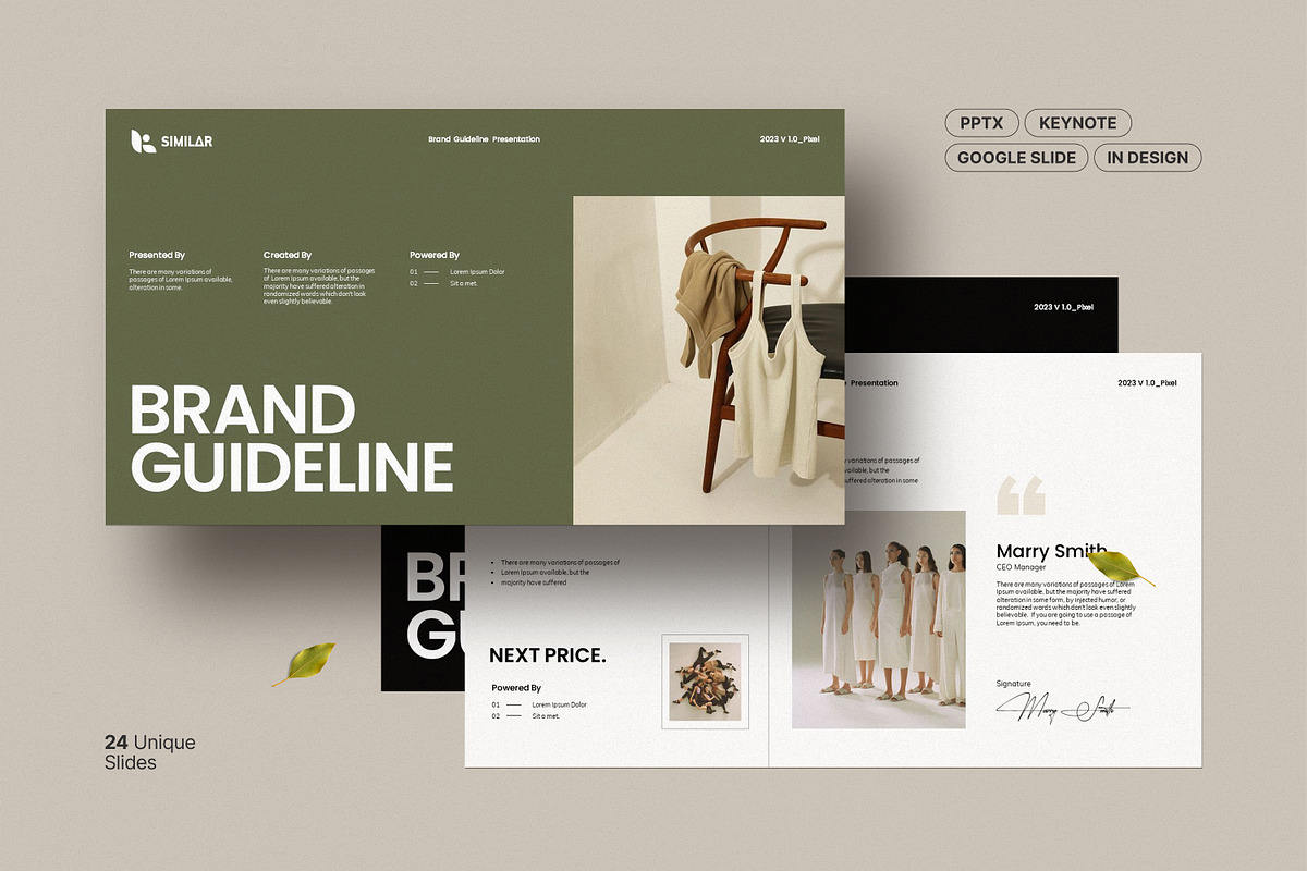 Brand Guideline Template, a Presentation Template by GoldenPixelStudio (Photo 1 of 8)