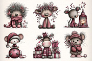 Whimsical Christmas Fluffy Animals, an Illustration by Dream Creation (Thumbnail 3 of 7)