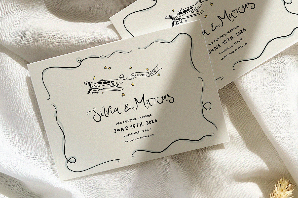 Hand Drawn Tuscany Wedding Clipart, an Illustration by Calamar Studio (Photo 4 of 23)