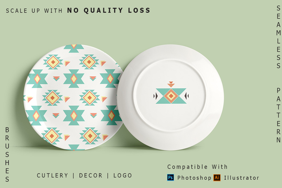 GEOETHNIC Geometric BRUSH & PATTERNS, a Pattern Graphic by Design Unique (Photo 5 of 10)
