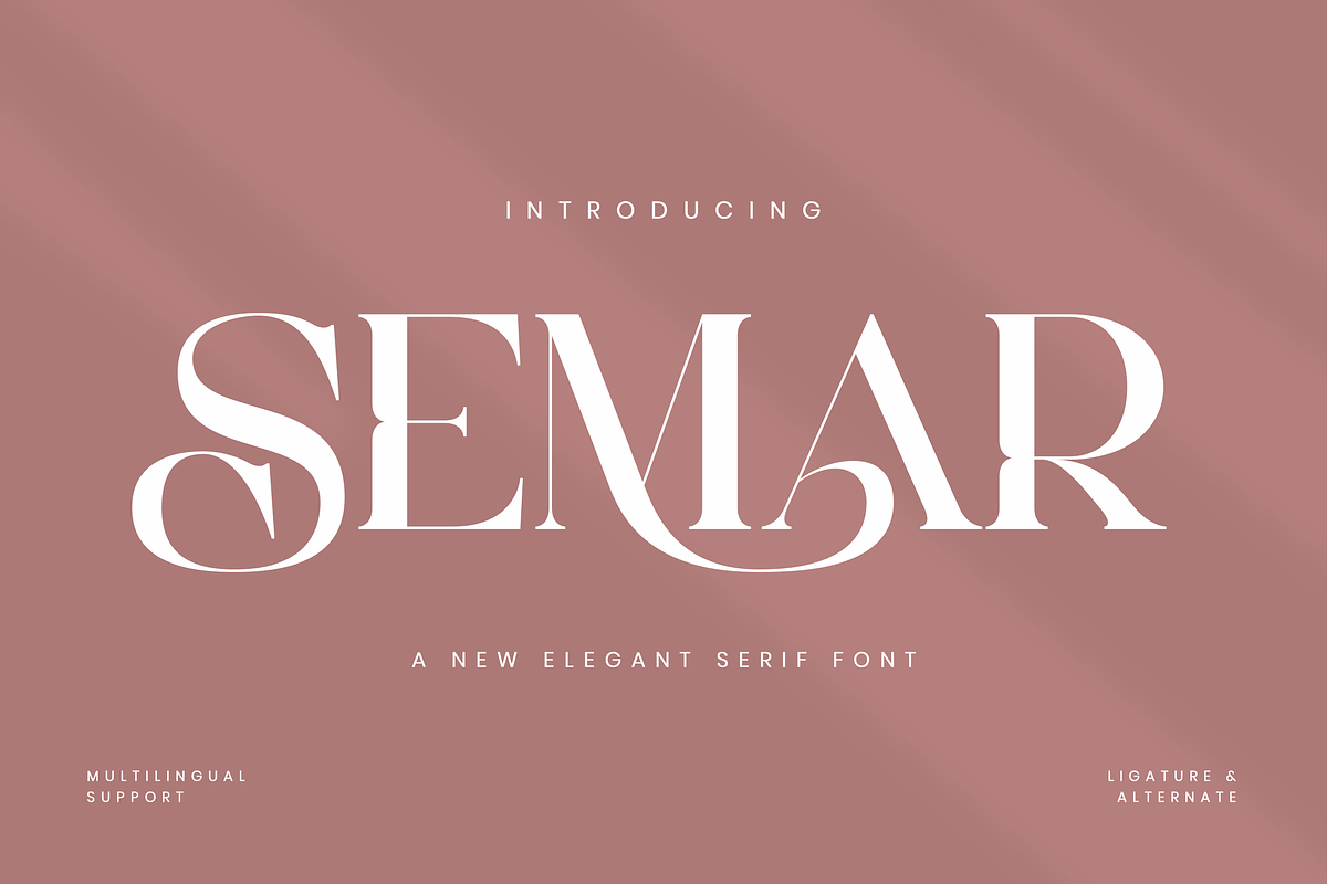 Semar - Elegant Serif Font, a Serif Font by Aqeel_Art (Photo 1 of 12)