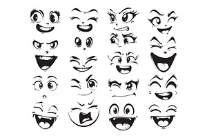 Manga Emoji Stickers Ink Sketch, an Object Illustration by LadadikArt