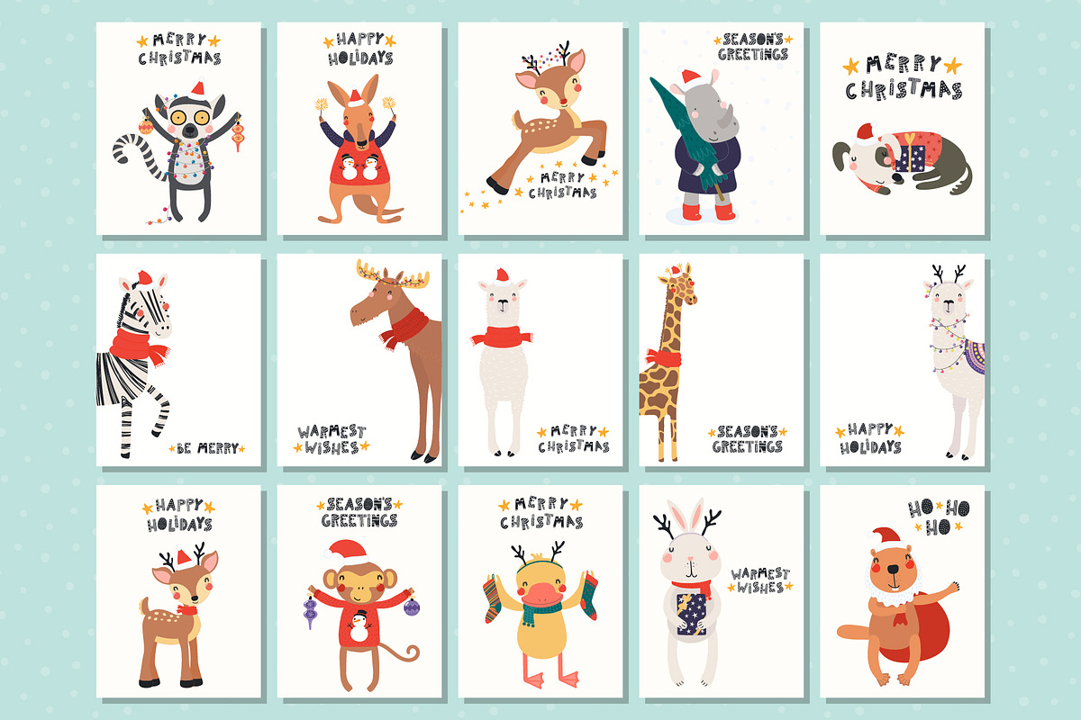 Christmas Bundle Cute Illustrations, a Seasonal Illustration by sceptical cactus (Photo 13 of 62)