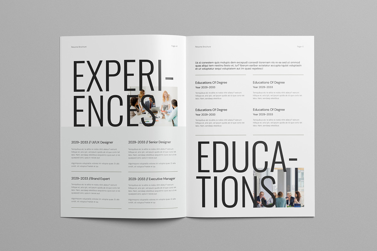 Resume Brochure Template Canva, a Brochure Template by Pixelpick (Photo 7 of 9)