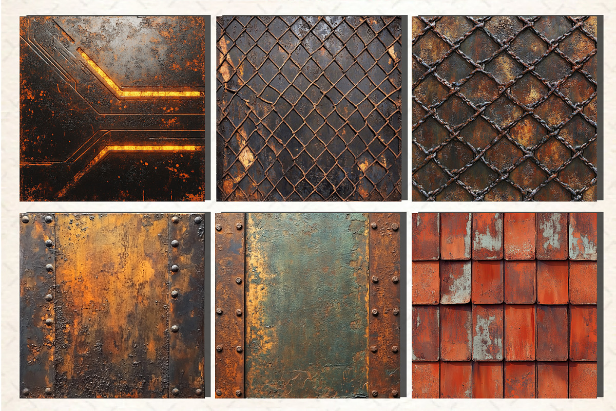 Rusty Metal Pattern Digital, a Background Graphic by Rose Art (Photo 2 of 5)