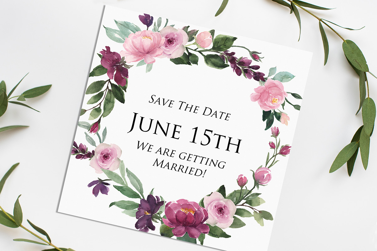 Large Set Blush & Burgundy Florals, an Illustration by Graphic Blue Bird (Photo 10 of 11)