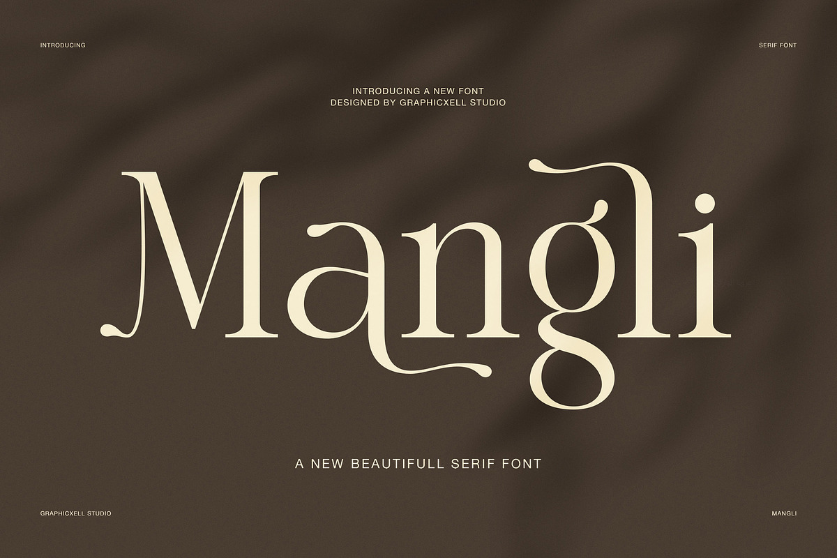 Mangli Elegant Display Serif Font, a Serif Font by Graphicxell (Photo 1 of 8)
