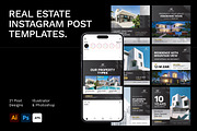Real Estate Instagram Post Templates, a Social Media Template by Bornx Design (Thumbnail 1 of 7)