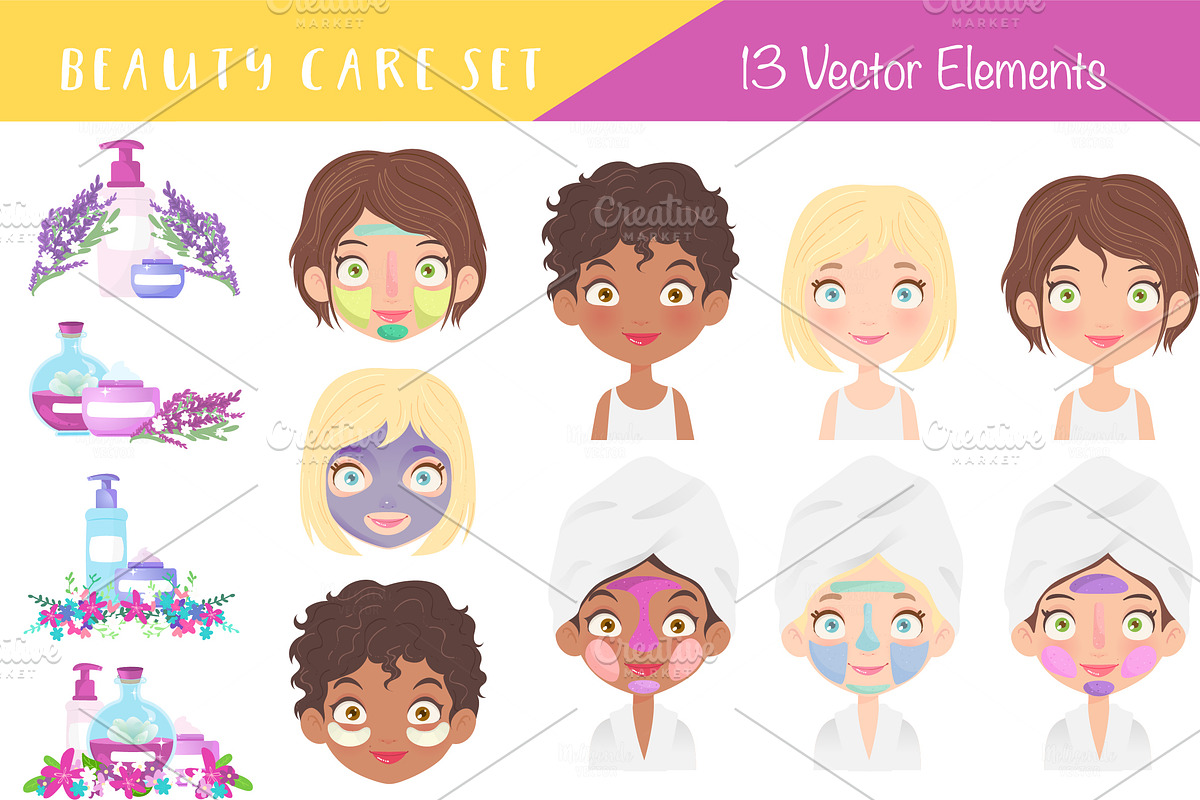 Beauty Care Set, an Illustration by Melisende Vector (Photo 1 of 2)