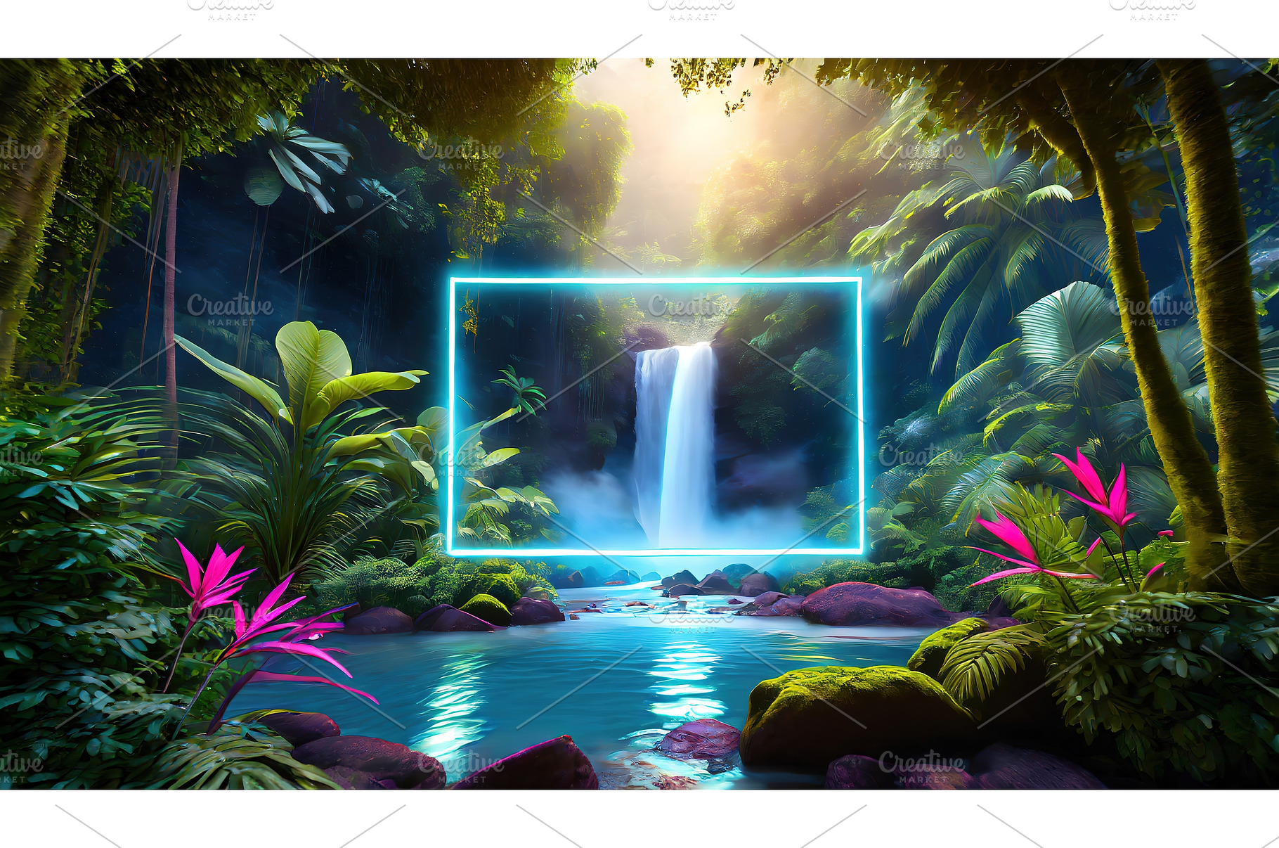A tropical jungle scene featuring a, an Abstract Photo by Igor Tichonow